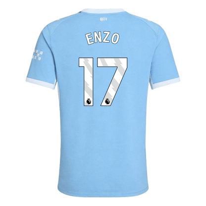 Versão do Jogador ENZO #17 Manchester City Casa Futebol Camisas 2026/27 Azul