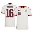 Versão do Jogador RODRIGO #16 Spain Fora Copa do Mundo Futebol Camisas 2026 Branco