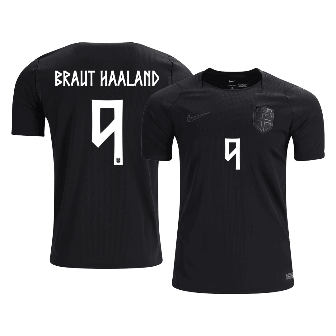 BRAUT HAALAND #9 Norway Fora Copa do Mundo Camisa 2026 Preto