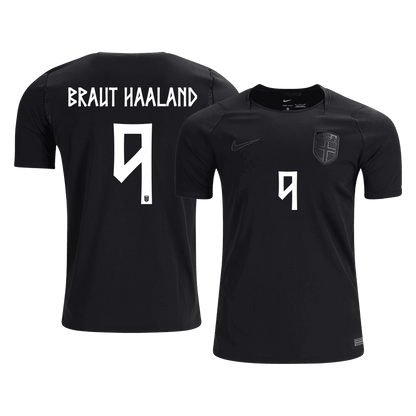BRAUT HAALAND #9 Norway Fora Copa do Mundo Camisa 2026 Preto