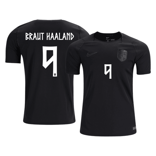 BRAUT HAALAND #9 Norway Fora Copa do Mundo Camisa 2026 Preto