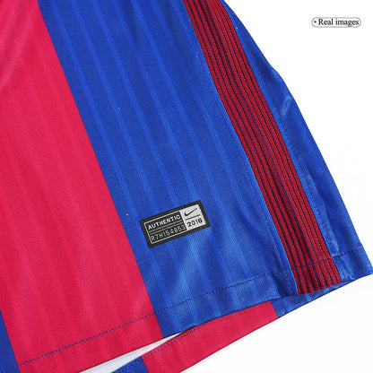 Retrô MESSI #10 Barcelona Casa Camisa 2016/17 Vermelho&Azul