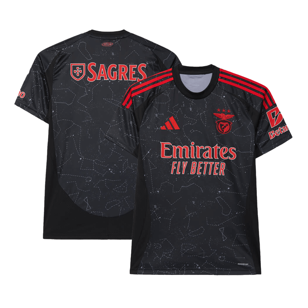 Camisola de Futebol Benfica Camisola Alternativa Personalizada 2024/25