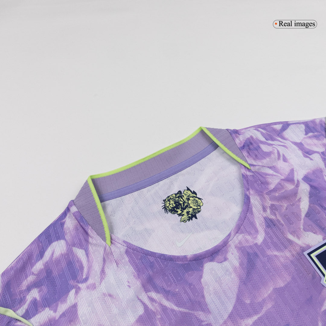 Versão do Jogador HEUNGMIN #7 South Korea Fora Copa do Mundo Futebol Camisas 2026 Roxo