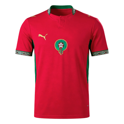 Morocco Casa Camisa Copa do Mundo 2026 Vermelho - camisola de futebol para adeptos em