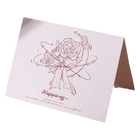 Custom Rose Moon Happiness Anniversary Card Pink