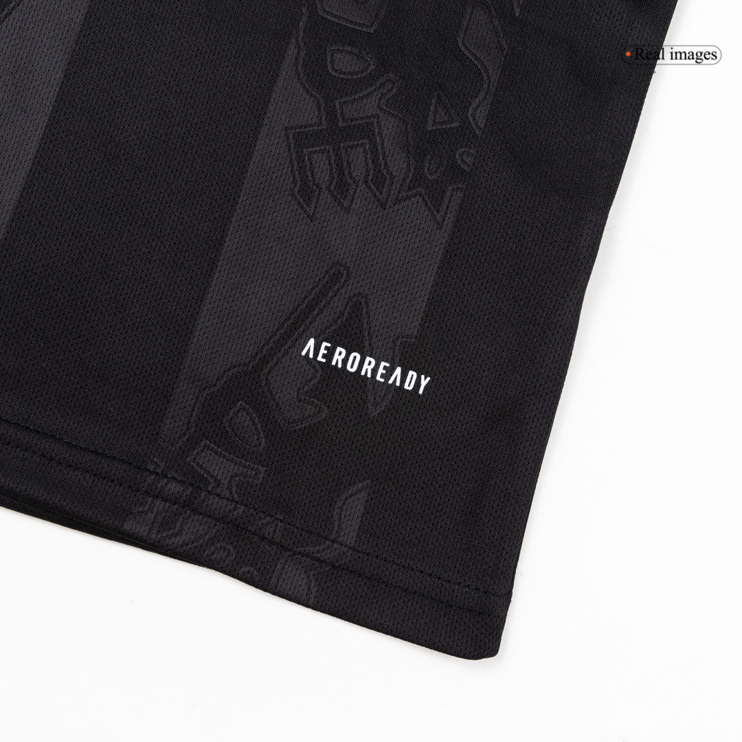 Manchester United Infantil 
 Fora Terceira Futebol Camisa Conjunto (Camisa+Shorts+Meias) 2025/26 Preto