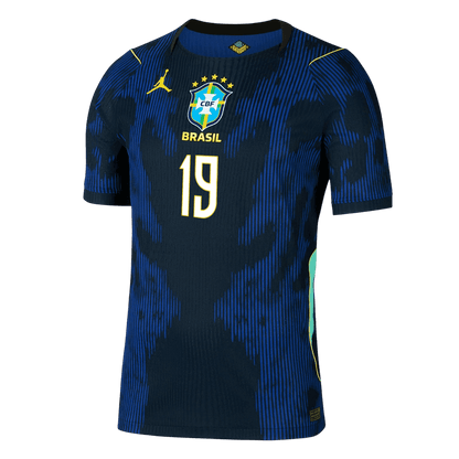 Versão do Jogador ENDRICK #19 Brazil Fora Copa do Mundo Futebol Camisas 2026 Marinha
