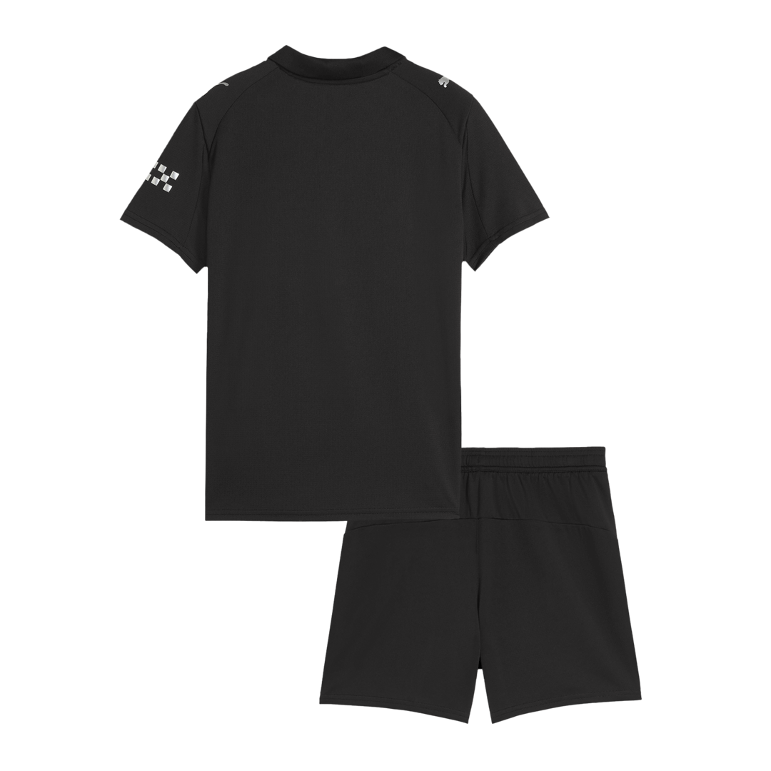Manchester City 
 Fora 
Camisas Infantis 
Conjunto 2025/26 
 Preto