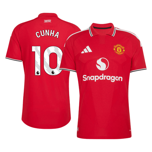 Versão do Jogador CUNHA #10 Manchester United Casa Futebol Camisas 2026/27 Vermelho