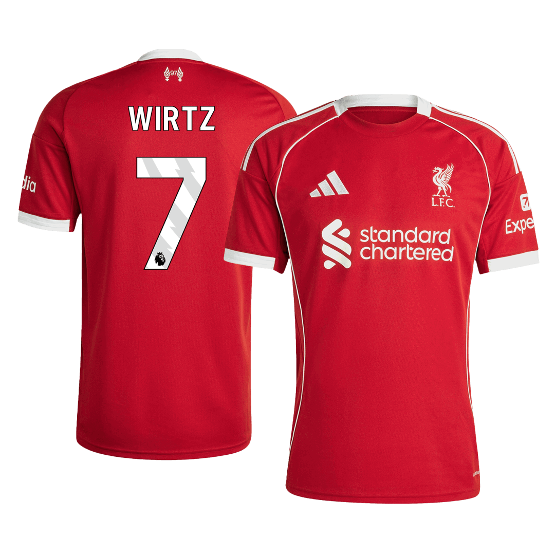 WIRTZ #7 Liverpool Casa Camisa 2025/26 Vermelho