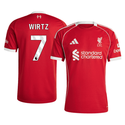 WIRTZ #7 Liverpool Casa Camisa 2025/26 Vermelho