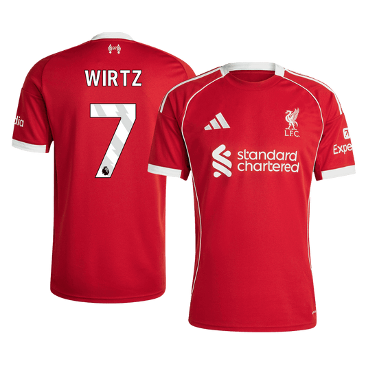 WIRTZ #7 Liverpool Casa Camisa 2025/26 Vermelho