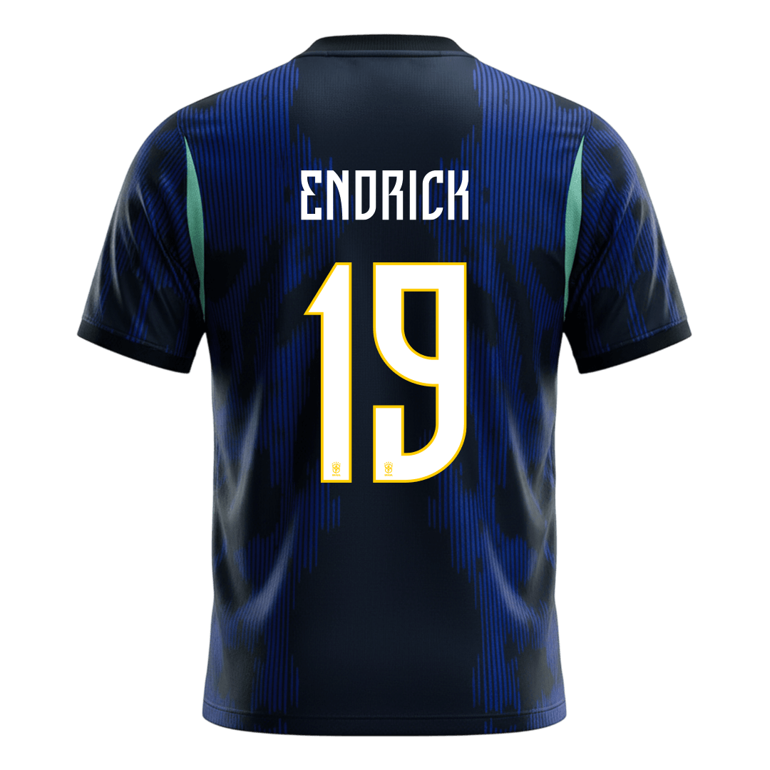 ENDRICK #19 Brazil Fora Copa do Mundo Camisa 2026 Marinha