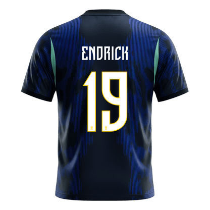 ENDRICK #19 Brazil Fora Copa do Mundo Camisa 2026 Marinha