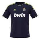 Retrô Real Madrid Fora Camisa 2012/13 Preto