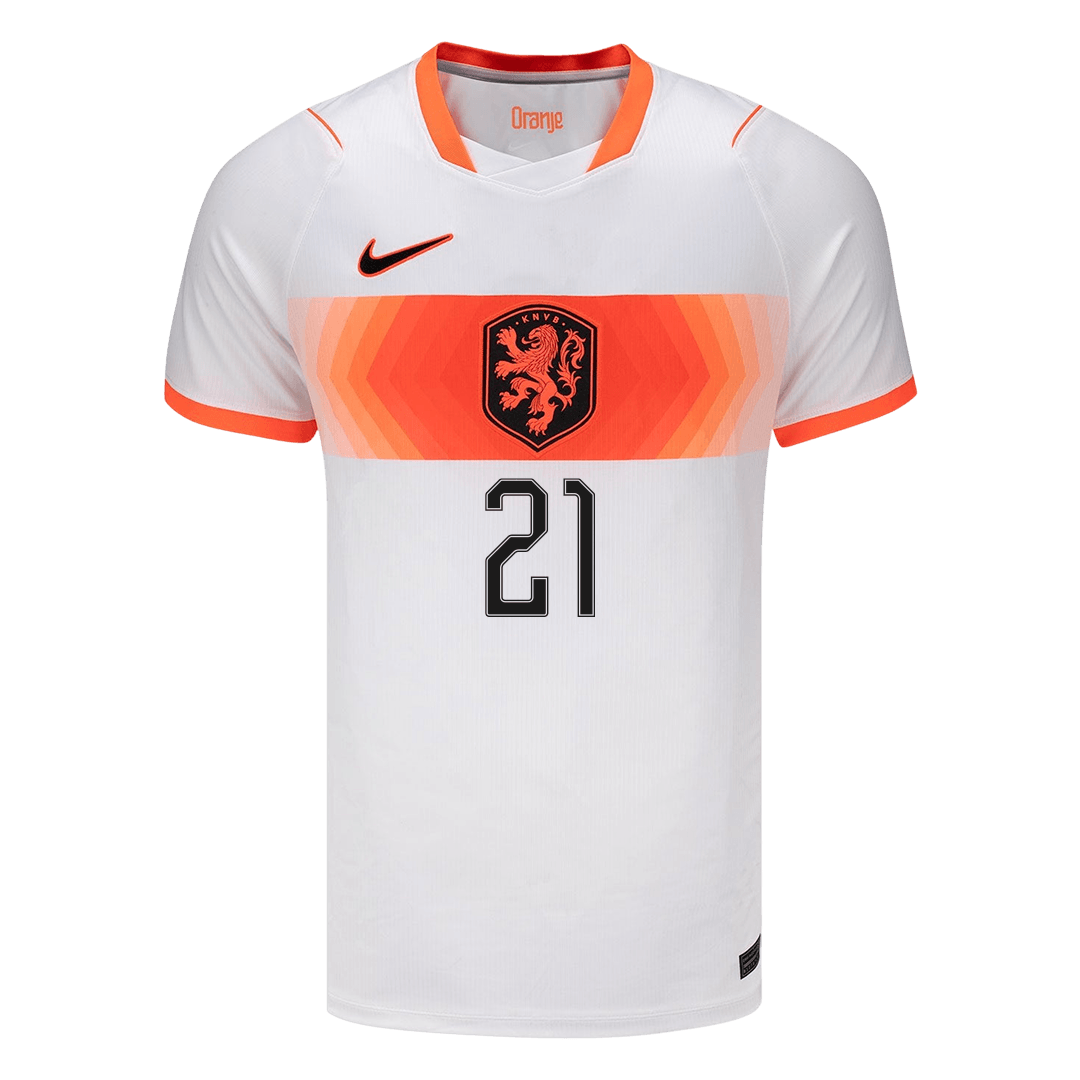 F.DE JONG #21 Netherlands Fora Copa do Mundo Camisa 2026 Branco