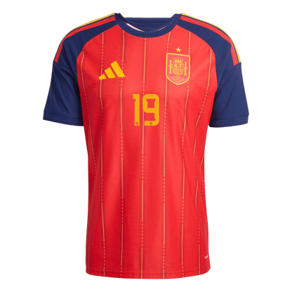 Versão do Jogador LAMINE YAMAL #19 Espanha Casa Copa do Mundo Futebol Camisas 2026 Vermelho