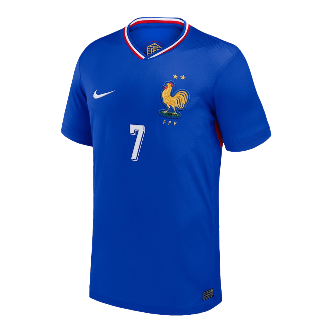 GRIEZMANN #7 France Home Custom Football Shirt 2024