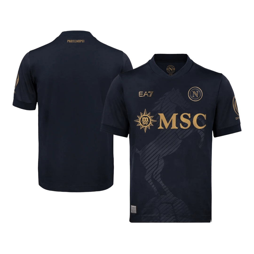 Versão do Jogador Napoli Terceira Futebol Camisas 2026/27 Preto