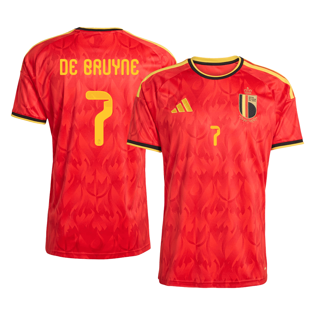 DE BRUYNE #7 Belgium Casa Camisa 2026 Vermelho