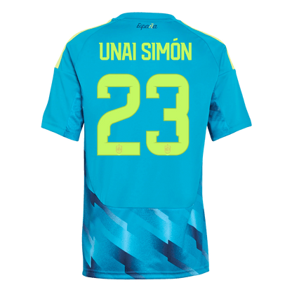 UNAI SIMÓN #23 Spain Goleiro Copa do Mundo Camisa 2026 Azul
