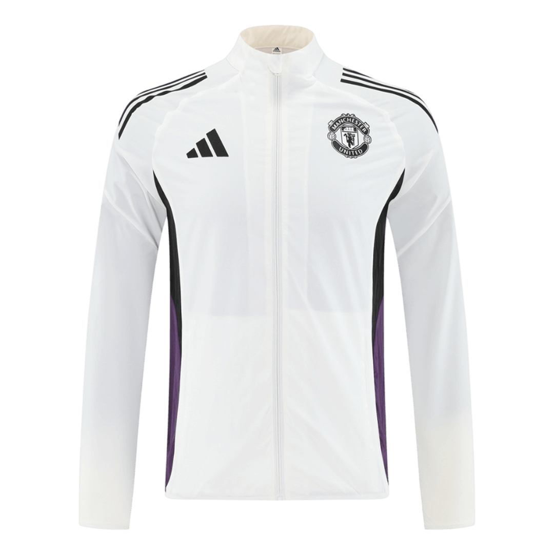 Manchester United Jaqueta Corta-Vento 2025/26 Branco