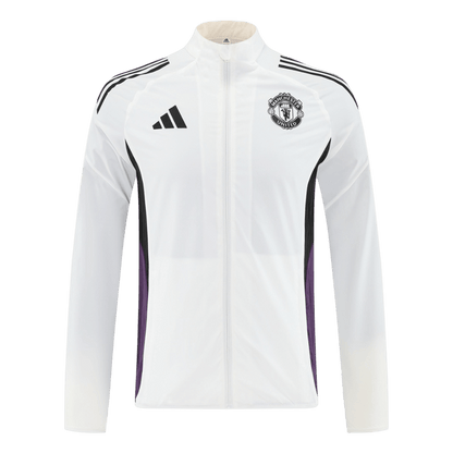 Manchester United Jaqueta Corta-Vento 2025/26 Branco