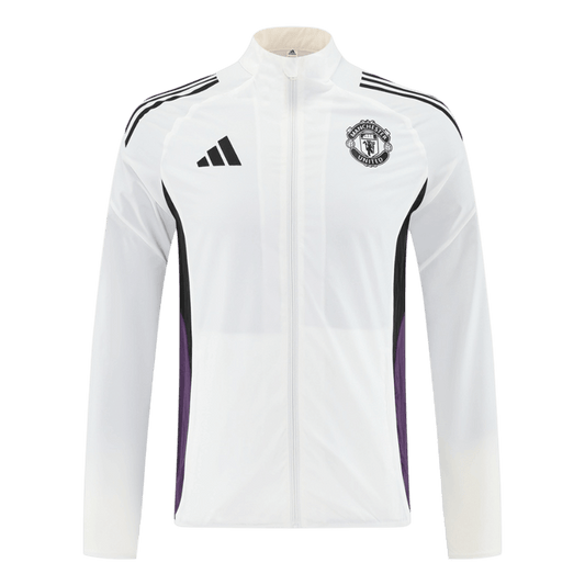 Manchester United Jaqueta Corta-Vento 2025/26 Branco