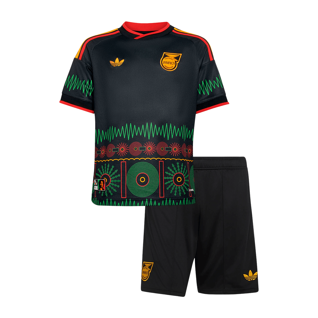 Jamaica Infantil Fora Copa do Mundo World Cup Futebol Camisa 2026 Preto - camisola de futebol para adeptos em