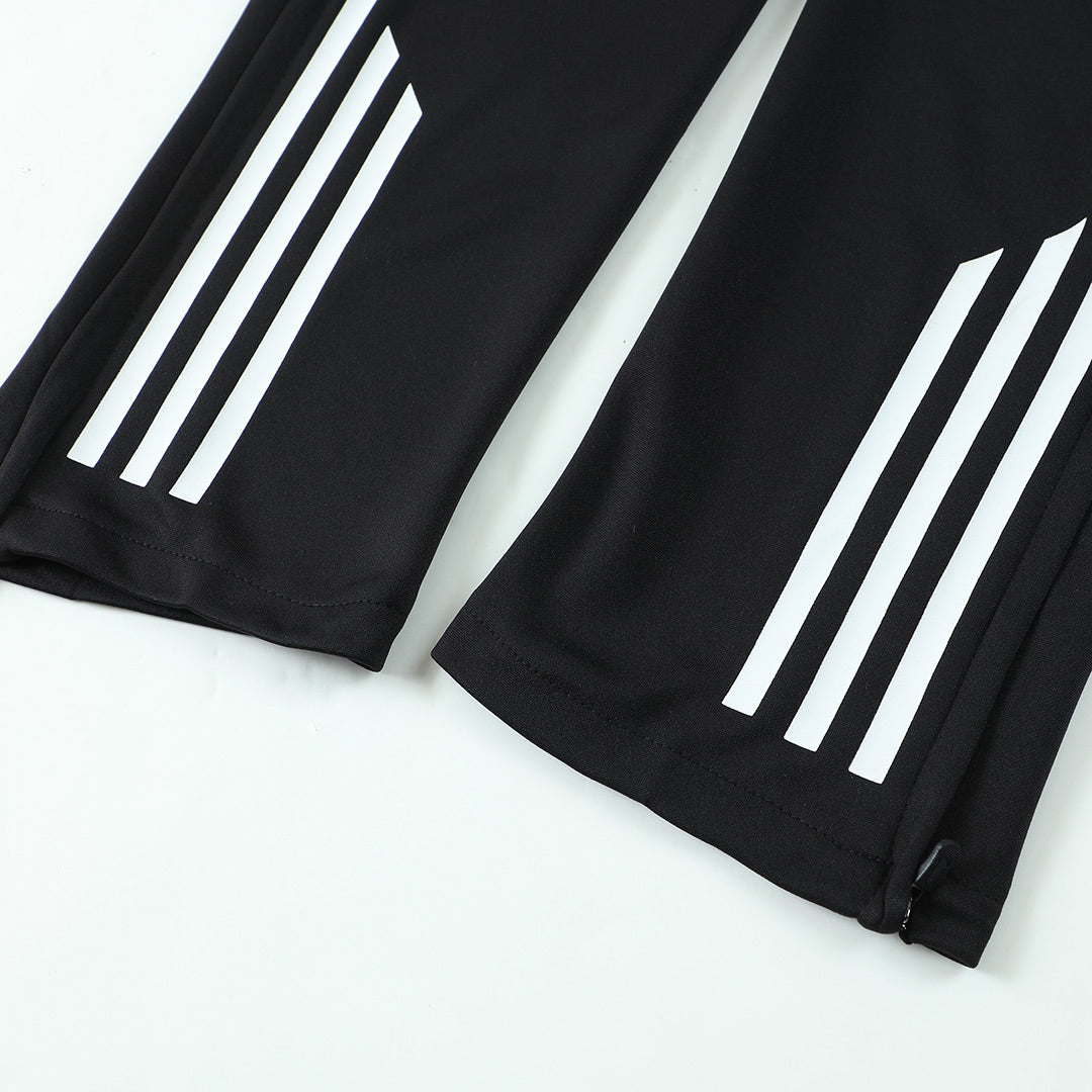 Real Madrid Zíper Moletom Conjunto (Top+Calças) 2025/26 Preto