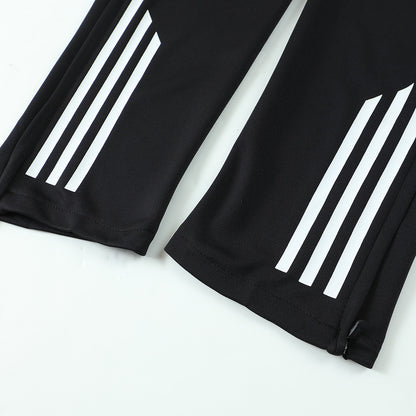 Real Madrid Zíper Moletom Conjunto (Top+Calças) 2025/26 Preto