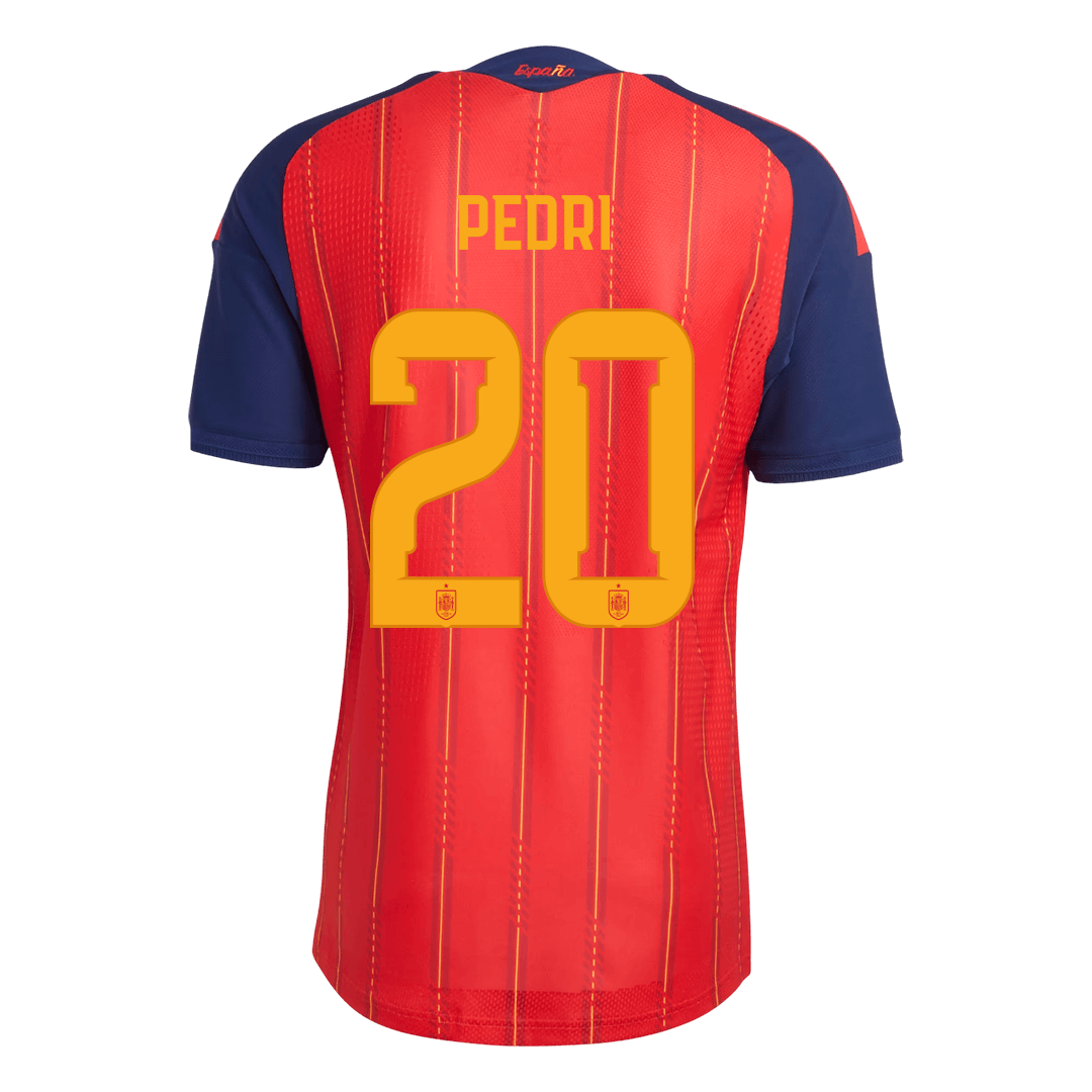 Versão do Jogador PEDRI #20 Spain Casa Copa do Mundo Futebol Camisas 2026 Vermelho