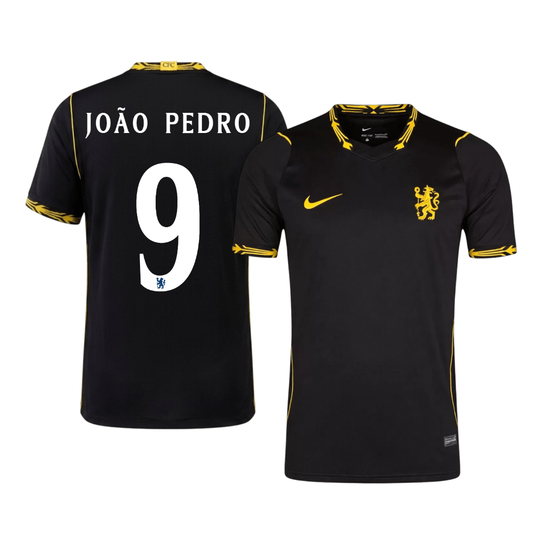 JOÃO PEDRO #9 Chelsea Fora Camisa 2026/27 Preto UCL
