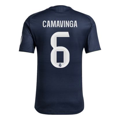 Autêntico CAMAVINGA #6 Real Madrid Fora Futebol Camisas 2025/26 Marinha