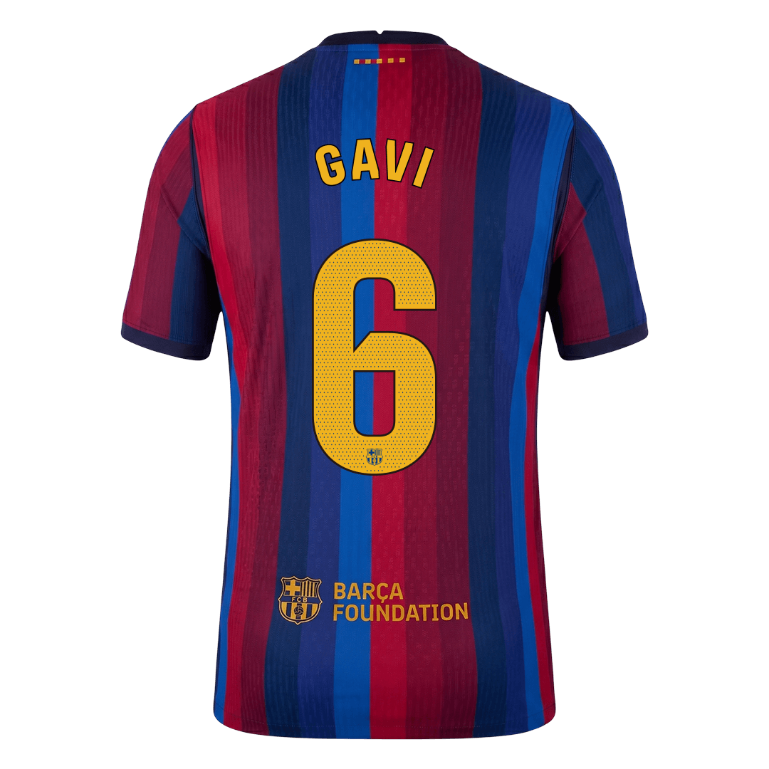 Versão do Jogador GAVI #6 Barcelona Casa Futebol Camisas 2026/27