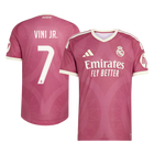 Versão do Jogador VINI JR. #7 Real Madrid Terceira Futebol Camisas 2026/27 Rosa