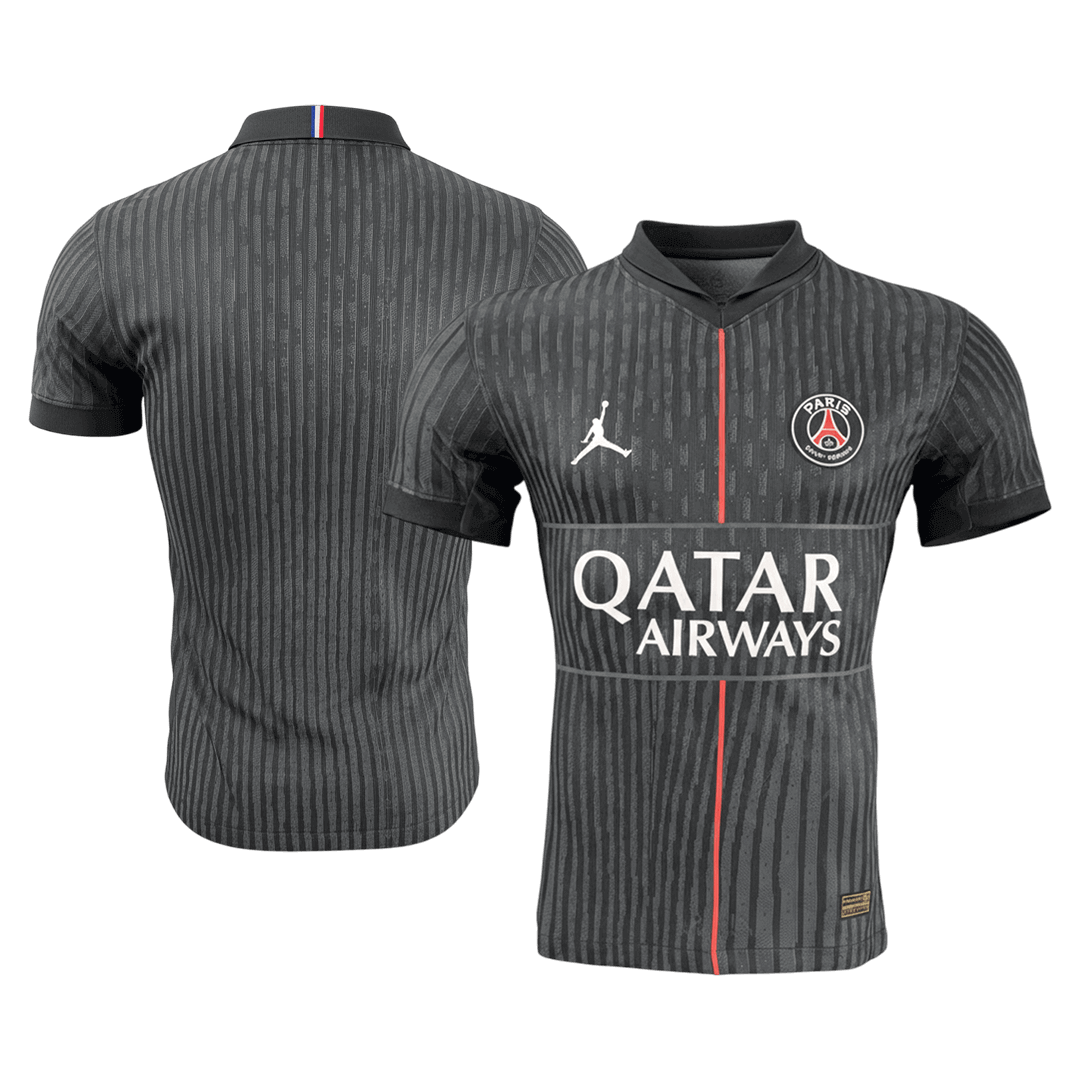 Versão do Jogador PSG Quarta Futebol Camisas 2025/26 Preto