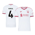 Versão do Jogador VIRGIL #4 Liverpool Fora Futebol Camisas 2026/27 Branco