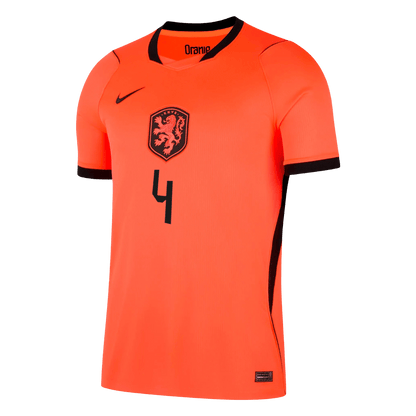 VIRGIL #4 Netherlands Casa Copa do Mundo Camisa 2026 Laranja