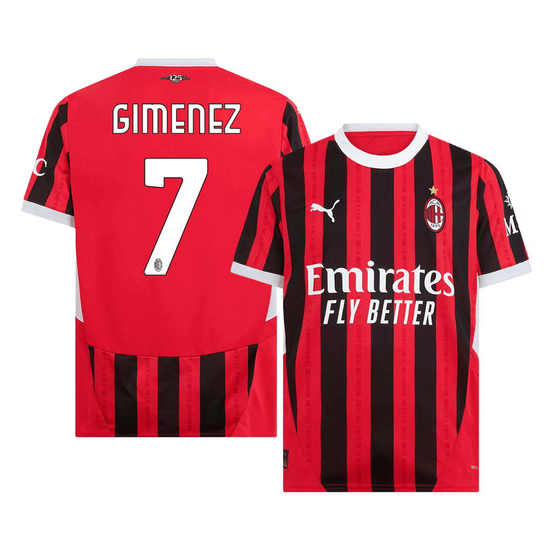 AC Milan GIMENEZ #7 Soccer Jersey Home Custom Shirt 2024/25