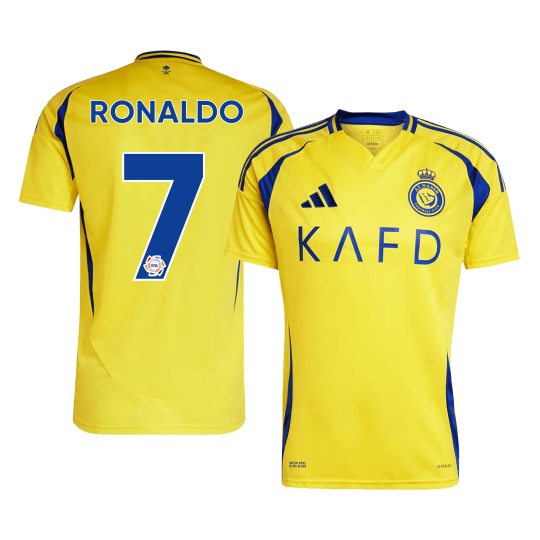 Camisola Al Nassr personalizada RONALDO #7 Camisola de futebol Home 2024/25