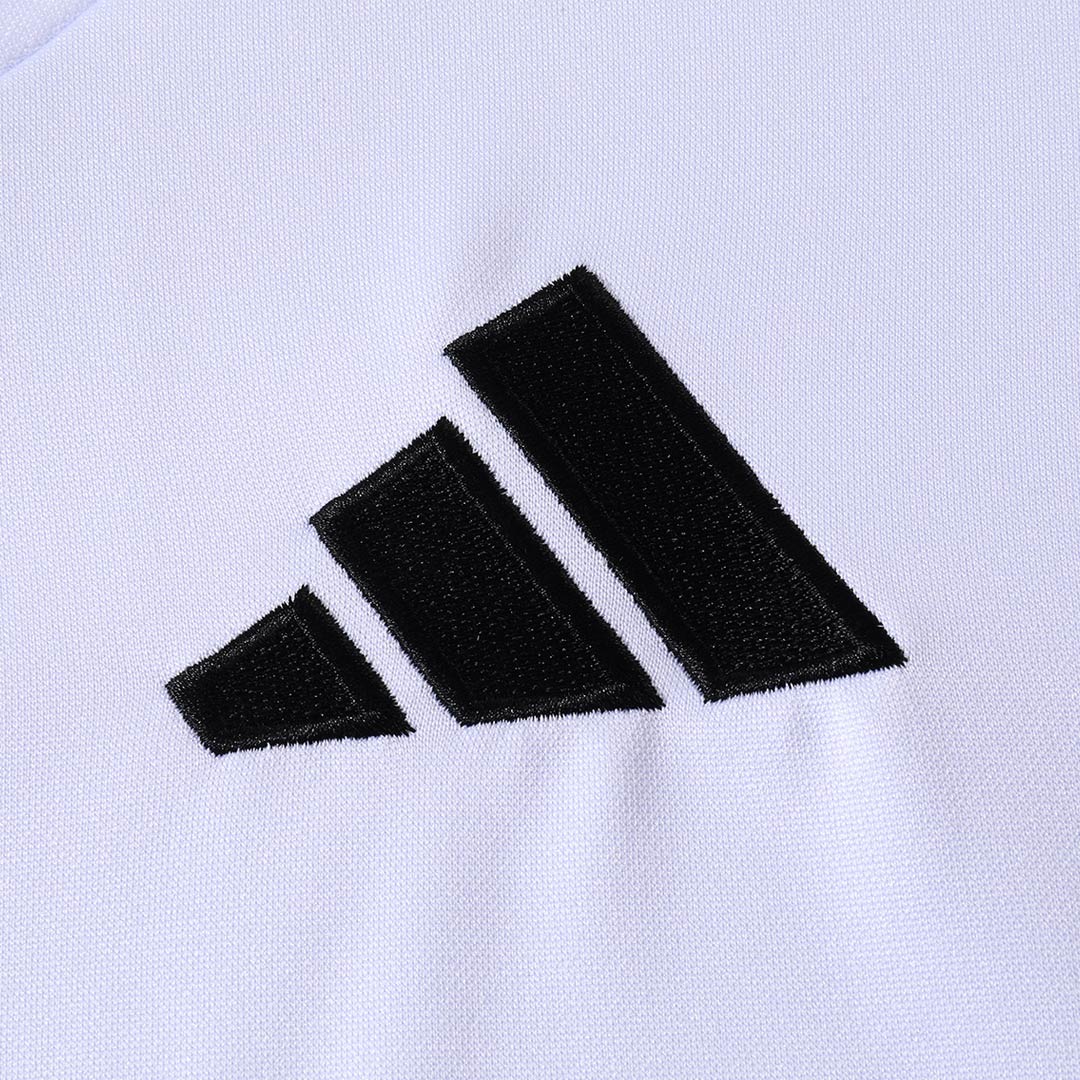 Real Madrid Zíper Moletom Conjunto (Top+Calças) 2025/26 Branco