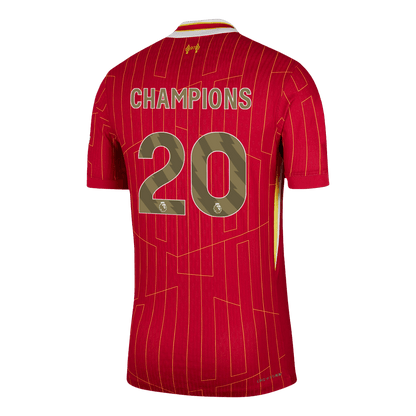 Camisola de futebol Liverpool CHAMPIONS #20 Home 2024/25 Champion Edition - Versão para jogadores