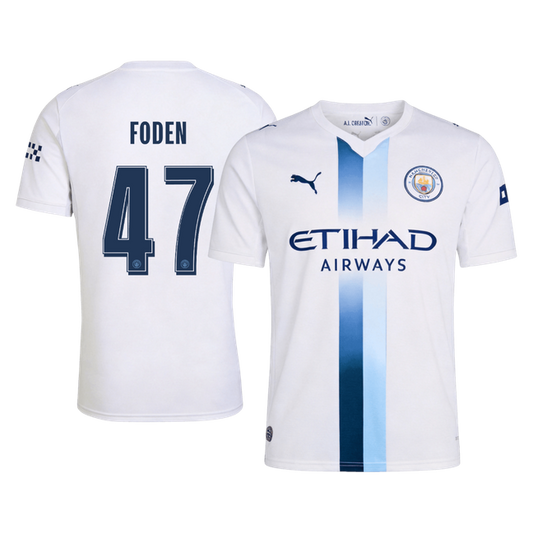 FODEN #47 Manchester City Terceira Camisa 2026/27 Branco UCL