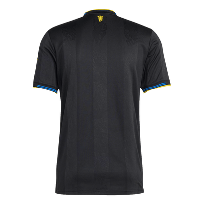 Autêntico Manchester United Fora Terceira Futebol Camisas 2025/26 Preto