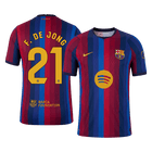 Versão do Jogador F. DE JONG #21 Barcelona Casa Futebol Camisas 2026/27