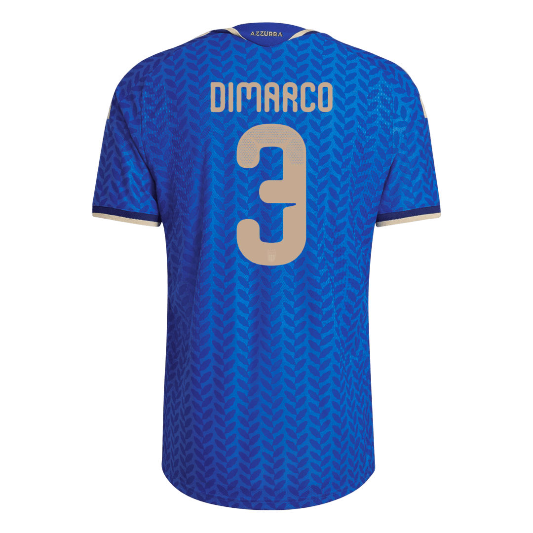 Versão do Jogador DIMARCO #3 Italy Casa World Cup Futebol Camisas 2026 Azul