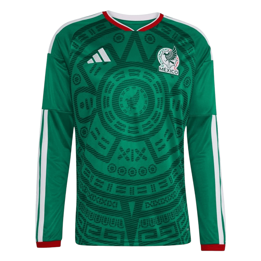 Mexico Casa Manga comprida Camisa 2026 Verde camisola de futebol