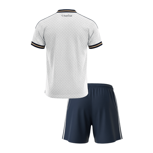 Italy Infantil Fora Copa do Mundo Futebol Camisa Conjunto (Camisa+Shorts) 2026 Branco - camisola de futebol para